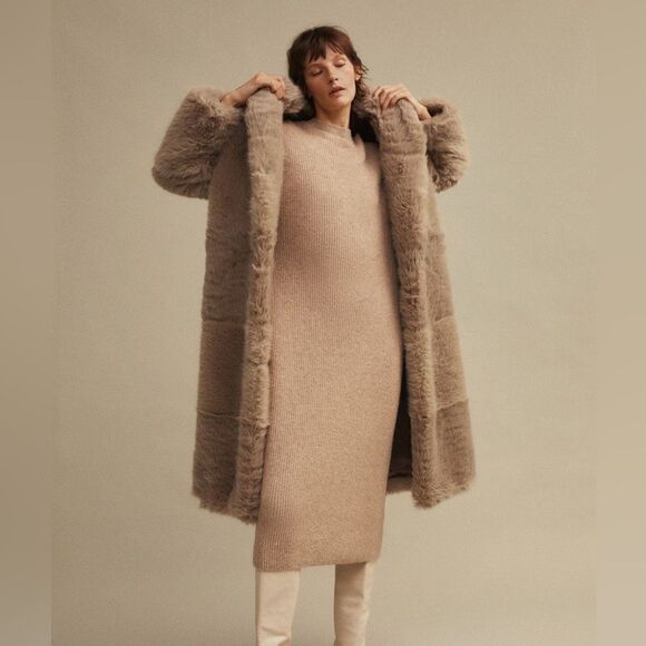 Mango Iconic Faux Fur Coat New - Picture 10 of 11